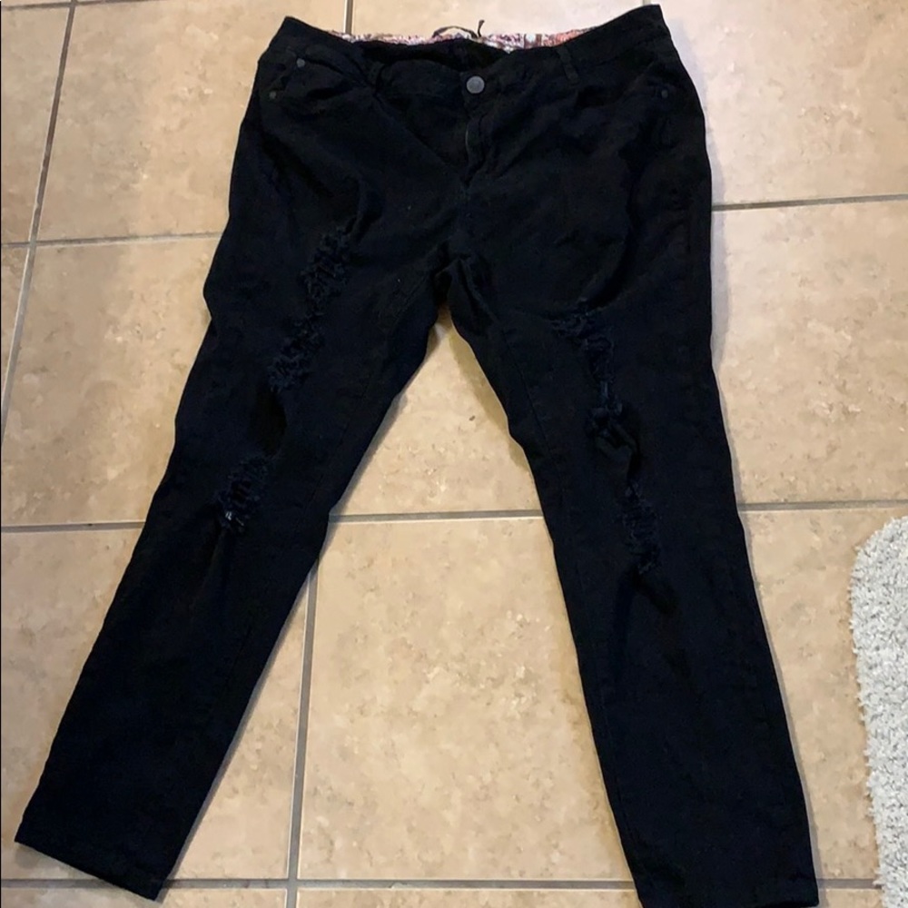 Distressed jeans
